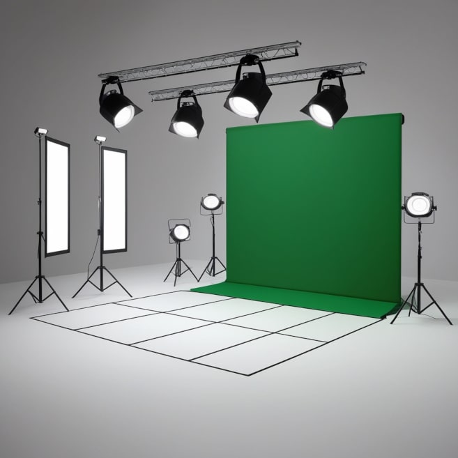 Процесс освещения greenscreen